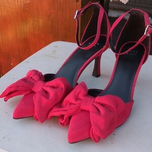 Women's Grace Bow Heels with Memory Foam Insole - A New Day, Size 9.5